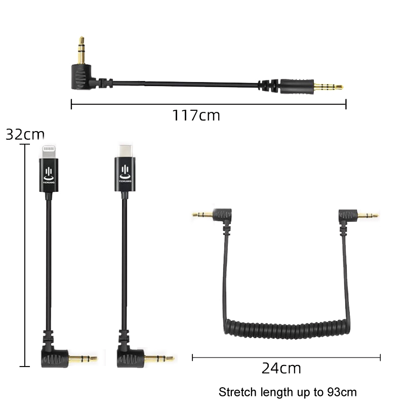 3.5mm To Type -C For Rode Microphone YICHUANG Adapter Audio Cable. 