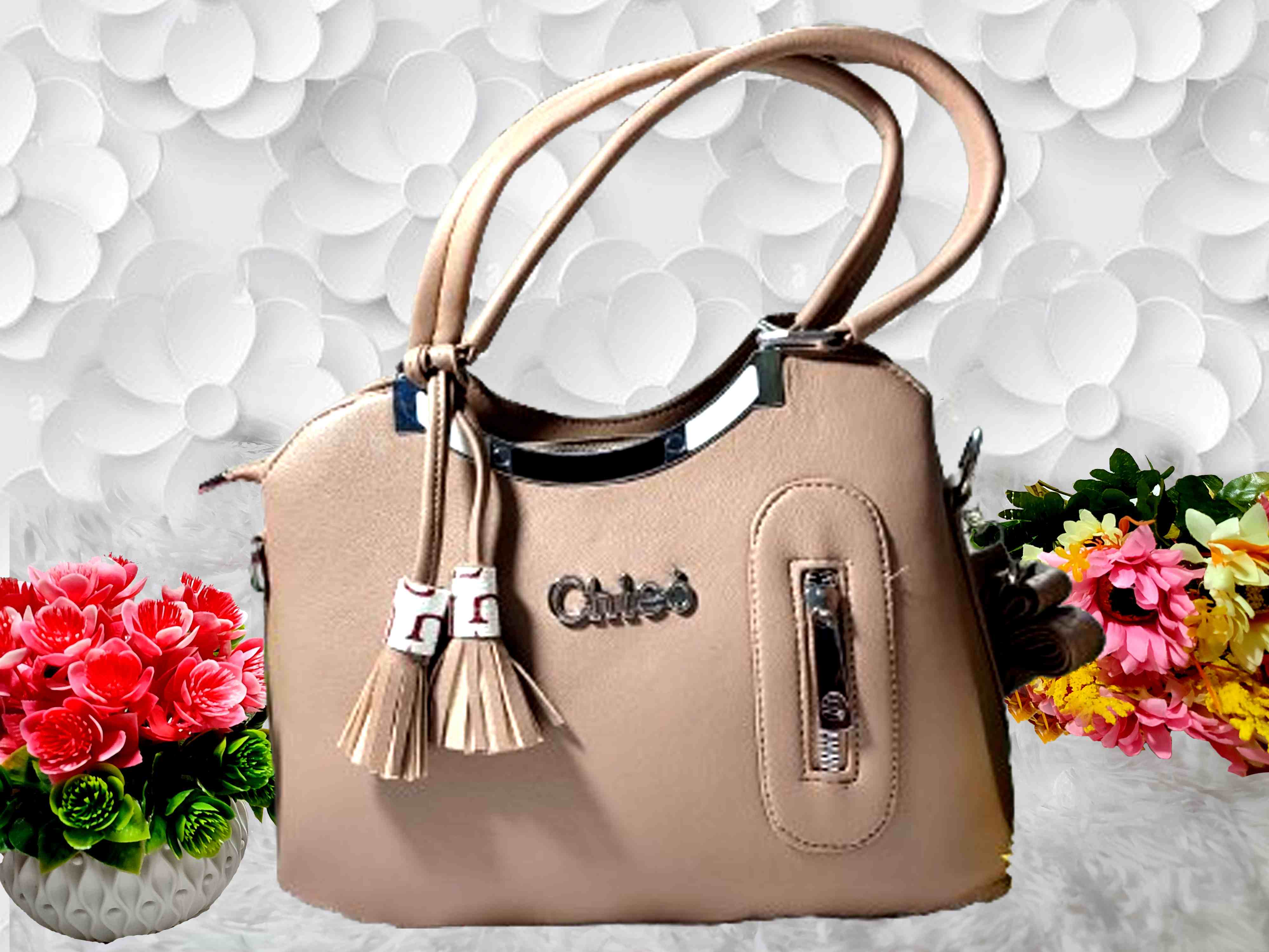 Stylish Women's Handbag - 6 Compartment Designer Purse in Gold, Black, and Coffee