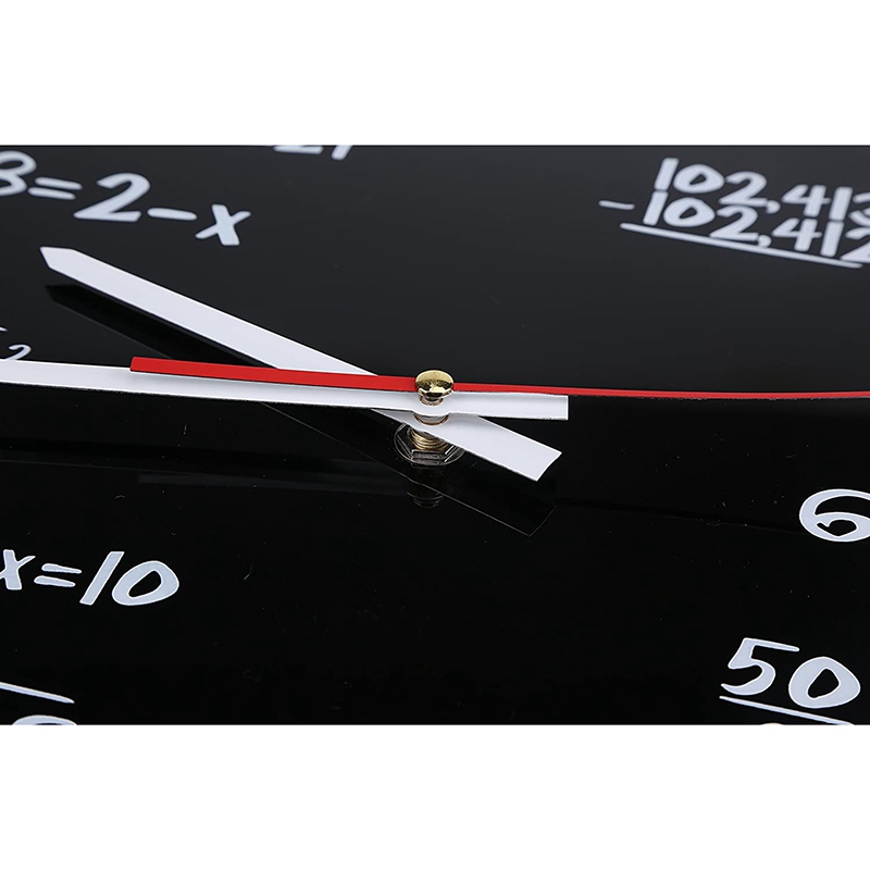 Math Wall Clock , Math Formulas Clock Quiz Clock in Black and White Unique Math Equation Clock for Home, Office. 
