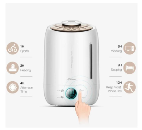 Xiaomi Deerma Led Screen Air Humidifier Aroma Diffuser Oil Ultrasonic Fog 5L (Upgraded Version). 