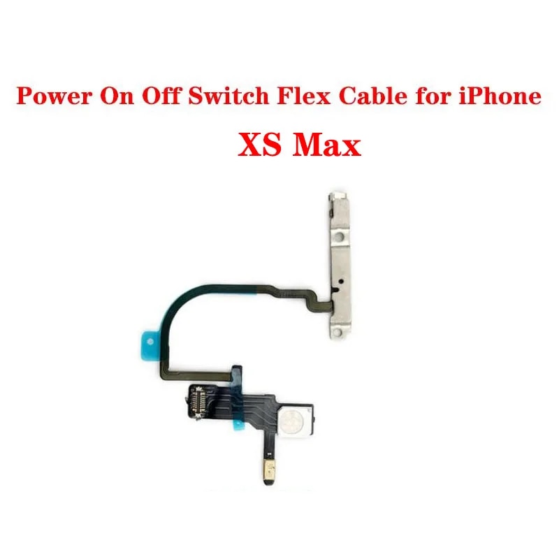 Power On Off Flex Cable For iPhone X XR XS Max Switch Control Volume Button with Metal Replacement Parts. 