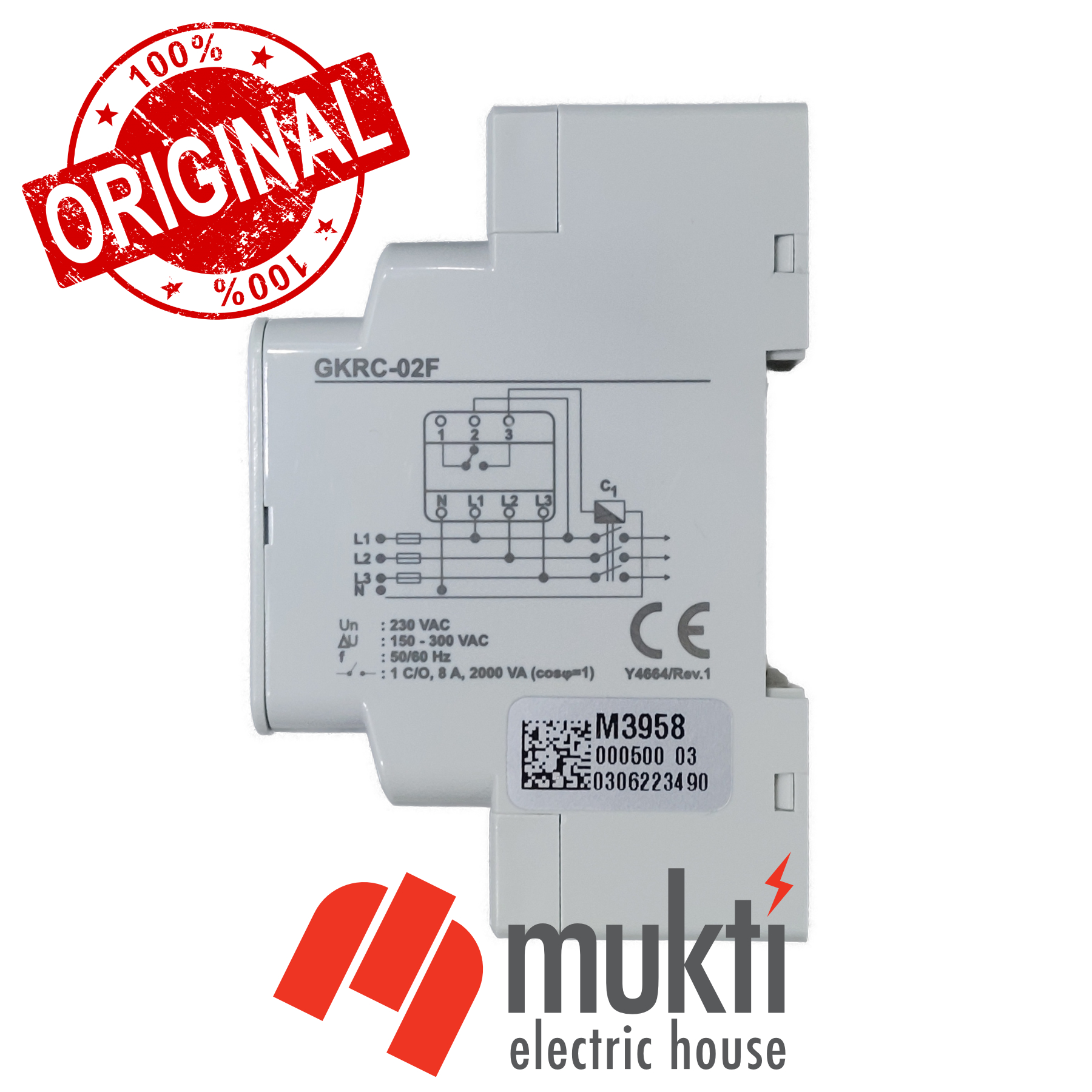 Turkey Imported ENTES GKRC-02F Phase Voltage Monitoring Relay Failure Protection Sequence Control. 