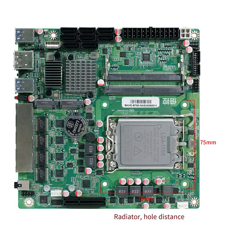 Mini ITX B760 NAS Motherboard Home Processor Firewall Server. 