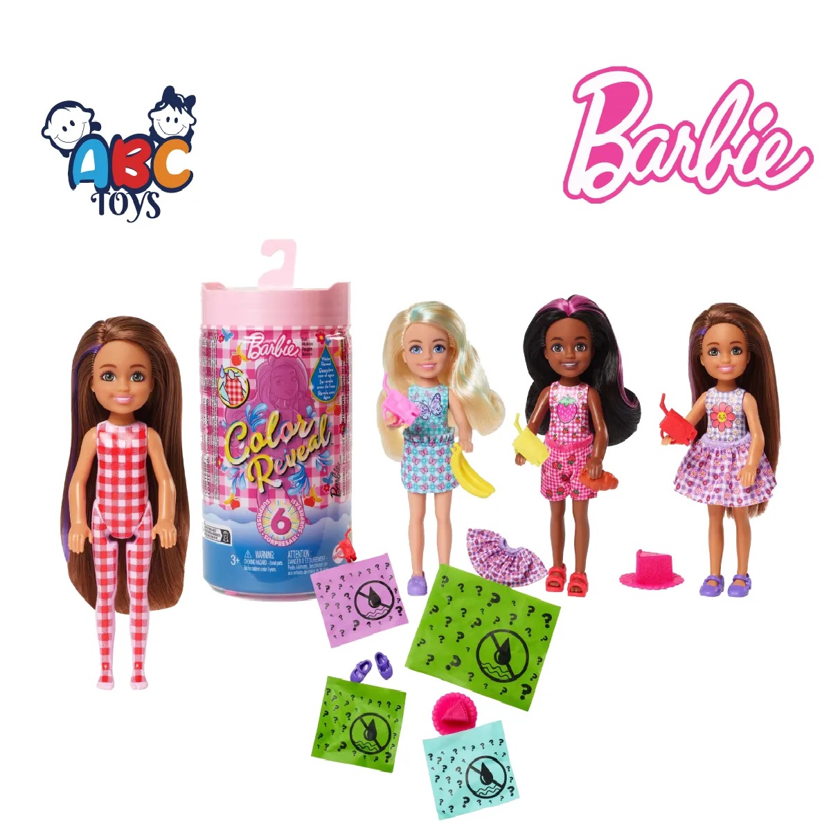 Barbie HKT81 Color Reveal Doll, Picnic Series