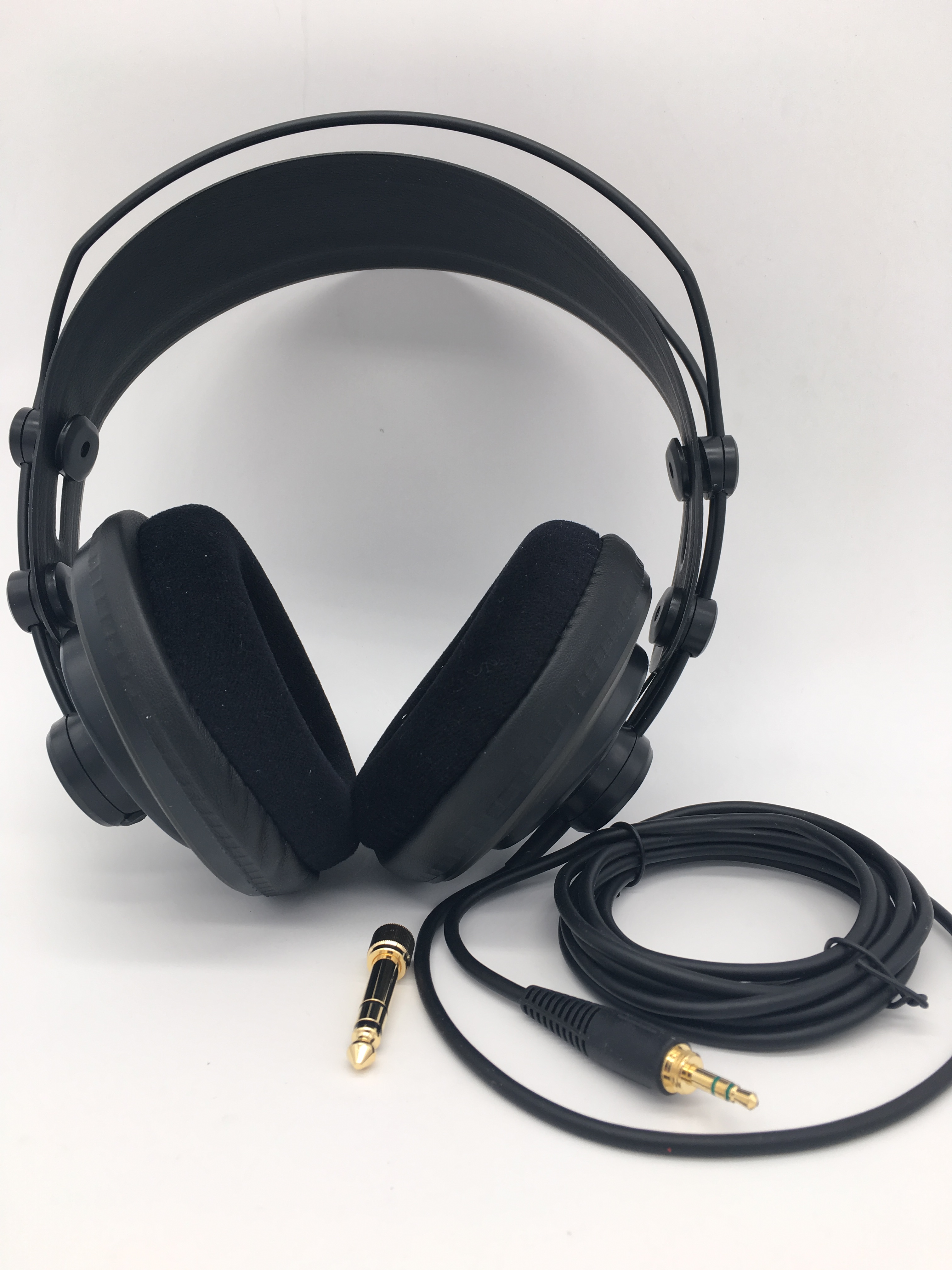 Original Samson SR850 monitoring headset with velour earpads semi-open-monitor headphone for studio,PC recording karaoke game. 