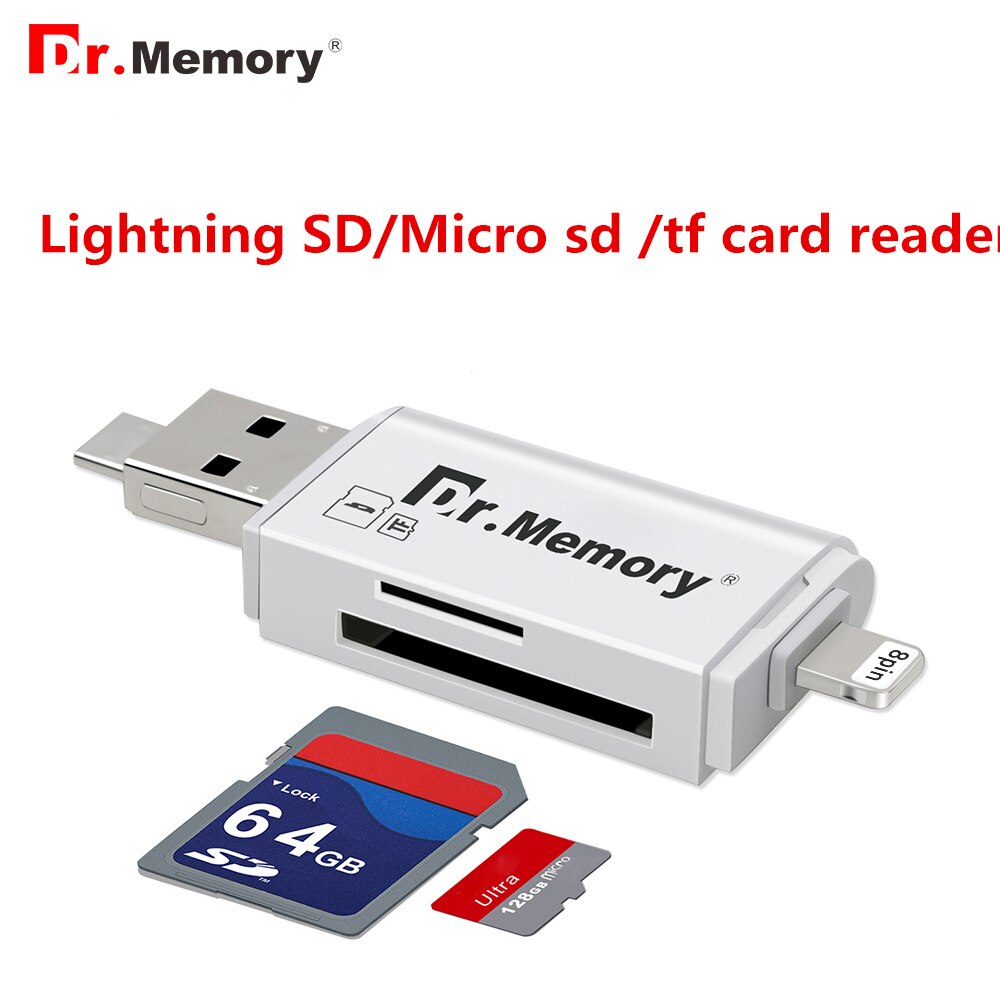 Dr.Memory External storage microsd TF card reader usb 3.0 SD card adapter for iphone 6s 7 plus IOS10 Multi-Use Metal Pendrive. 
