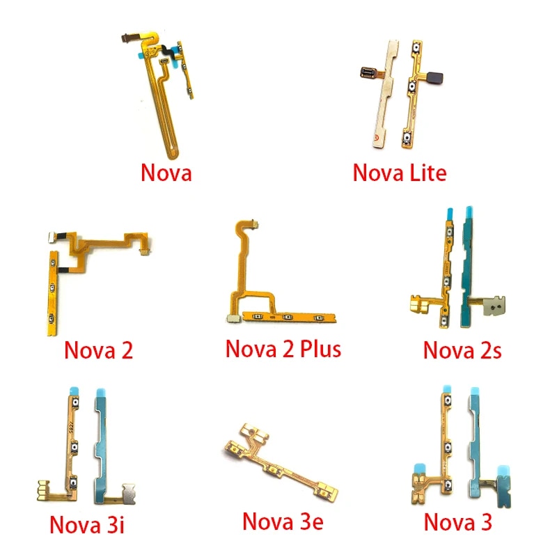 Power Switch On/Off Button Volume Key Button Flex Cable For Huawei Nova 2 Plus 2S 3 3i 3e 4 4e 5 5i Pro. 