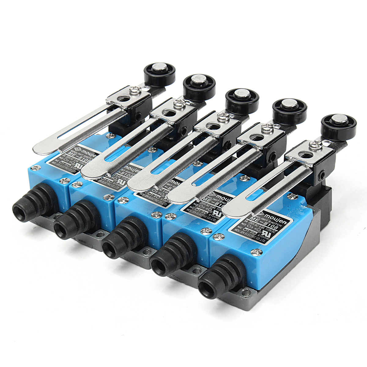 New 5PCS Limit Switch Momentary Waterproof Rotary Adjustable Roller Arm Lever Overtravel-Limit Switches