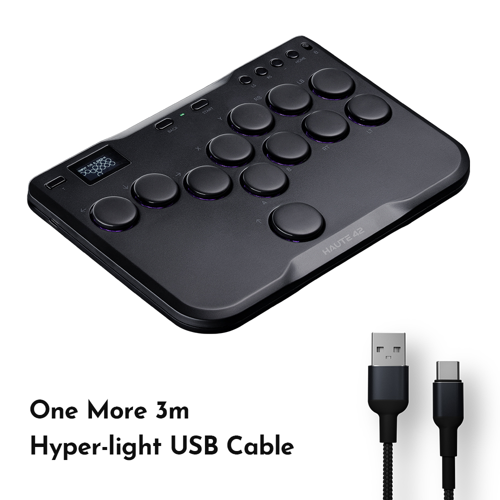 Haute42 Cosmox Mini Arcade Joystick Hitbox Controller Keyboard Leverless Hitbox Fightstick For Ps4 /PS5/Switch Arcade Stick PC. 