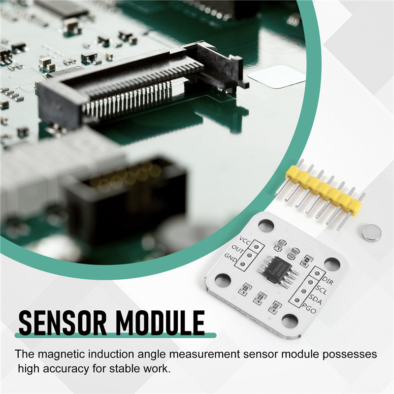 4Pcs AS5600 Magnetic Encoder Magnetic Induction Angle Measurement Sensor 12Bit High Precision. 