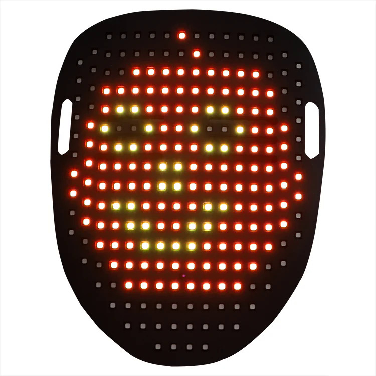 Halloween Light Up Mask with LED Screen Gesture Controlled Full Color LED Face Changing Luminous Mask Christmas Gift. 