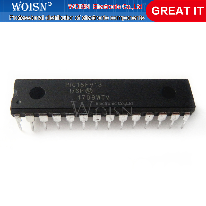5pcs PIC16F913-I/SP PIC16F913 DIP-28