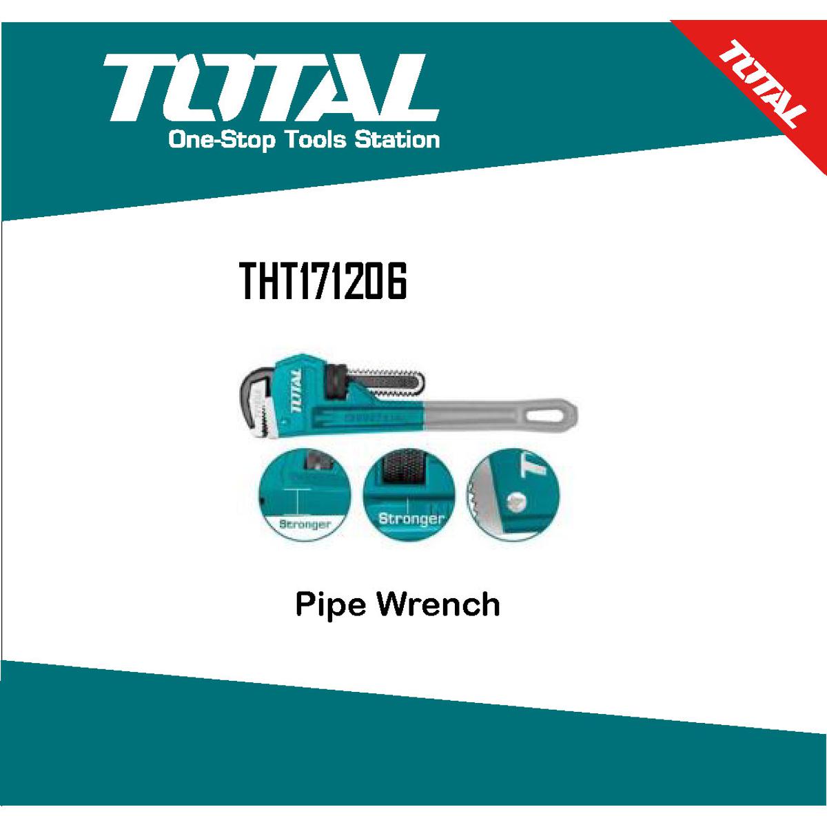 Pipe wrench 12" INDUSTRIAL TOTAL-THT171206. 