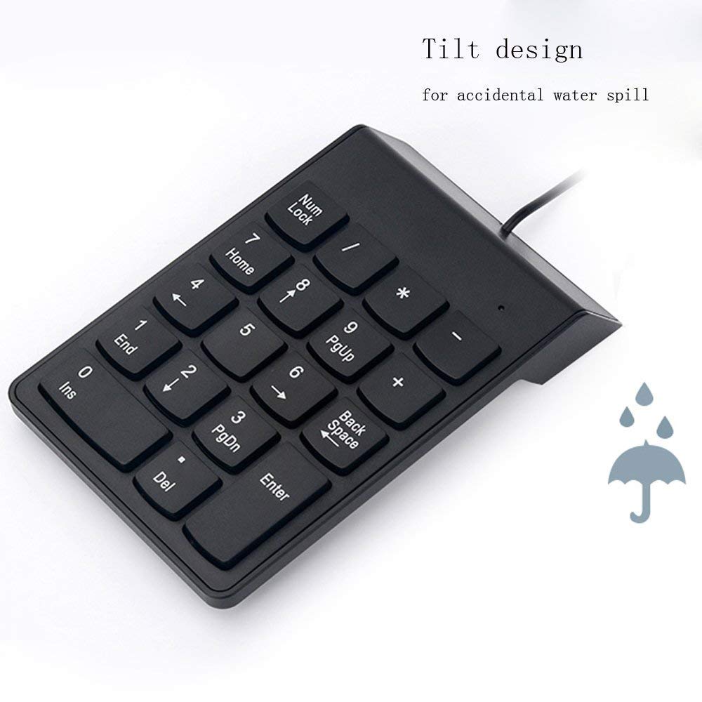 USB Mini 18-keys Num Pad Numeric Number Keypad Keyboard for Laptop Note. 