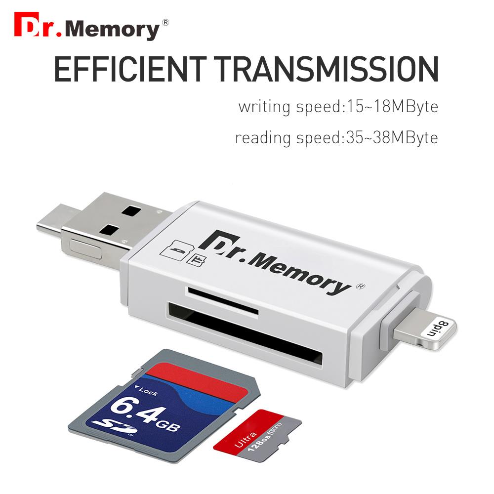 Dr.Memory External storage microsd TF card reader usb 3.0 SD card adapter for iphone 6s 7 plus IOS10 Multi-Use Metal Pendrive. 