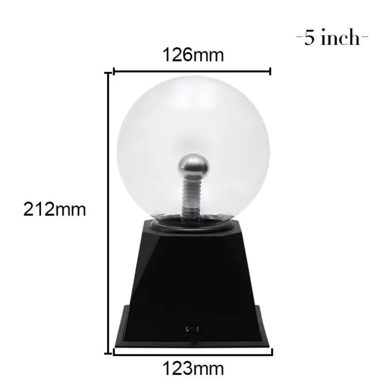 Novelty Magic Crystal Plasma Ball Touch Light 3 4 5 6 8 inch LED Night  Light Glass Plasma Ball Sphere Table Lights 