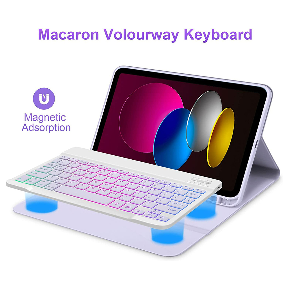 For iPad 10th Generation 10.9inch Magic Keyboard Wireless Keyboard with Magnetic Keyboard Case Bluetooth-Compatible RGB Keyboard. 