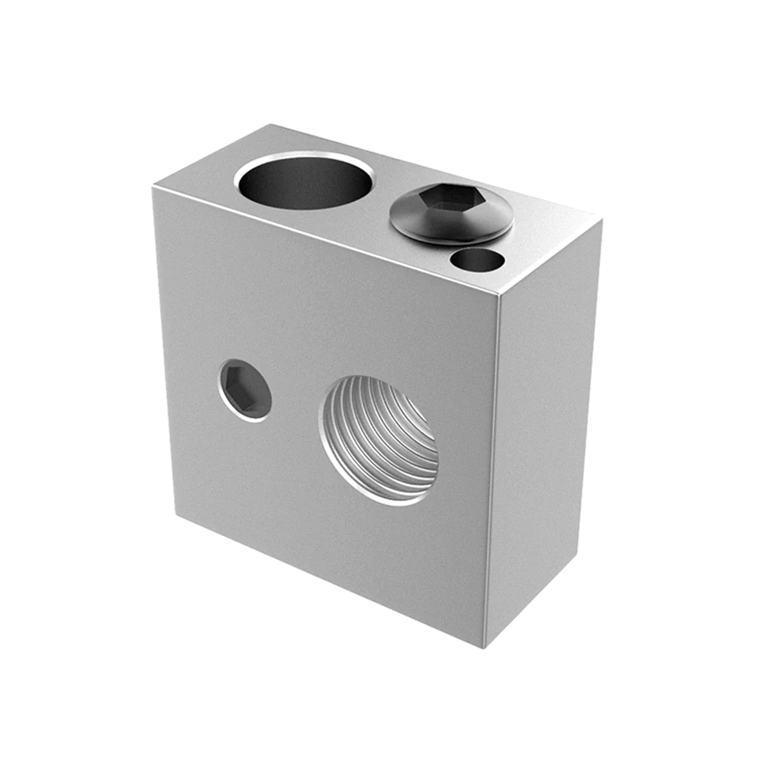 Aluminum Heater Block MakerBot MK7 MK8 Print Head Hot End Heating Block 20*20*10mm for 3D Printer Extruder