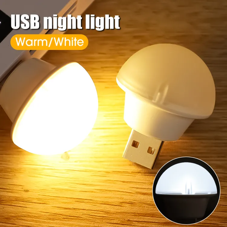 0.2W White/Warm White Mini USB Mobile Power Camping LED Light Lamp