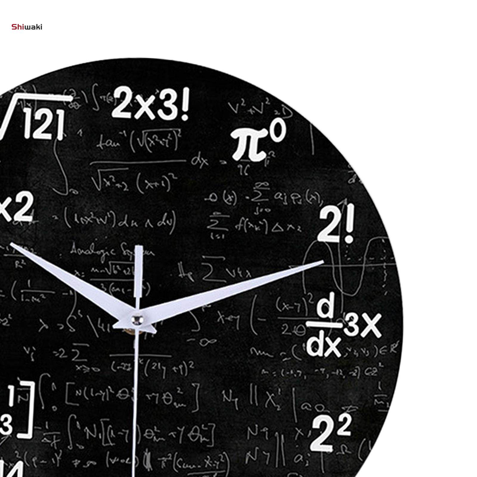 Chemical Elements Math Wall Clock - Wall Clock Silent Non Ticking Wall Art Decors for. 
