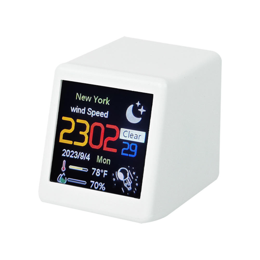Desktop Decoration. DIY Cute GIF Animations and Electronic Album function MINI Size Smart Weather Station Clock for Gaming. 