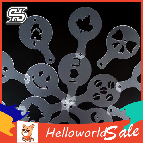 16Pcs Creative Coffee Cappuccino Latte Templates Art Stencil DIY Decoration Mold. 