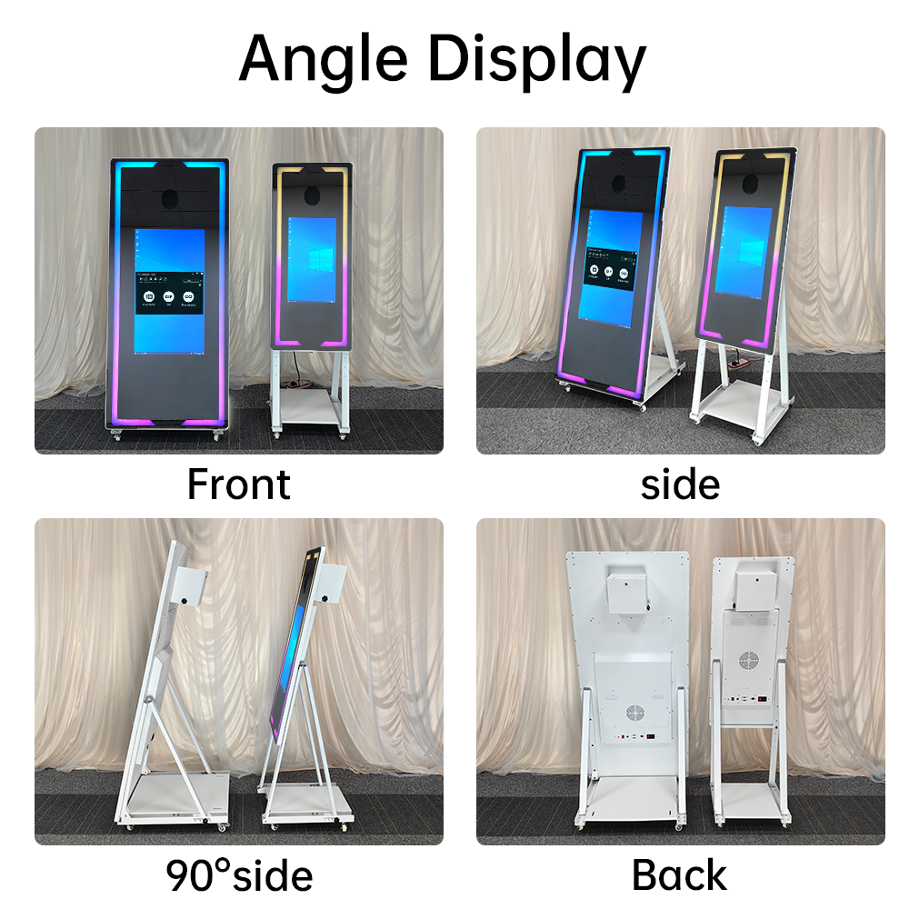 Touch Screen Magic Mirror Photo Booth Machine Portable 40 65inch Mirror Magic Selfie Photo Booth For Parties Events With Camare. 