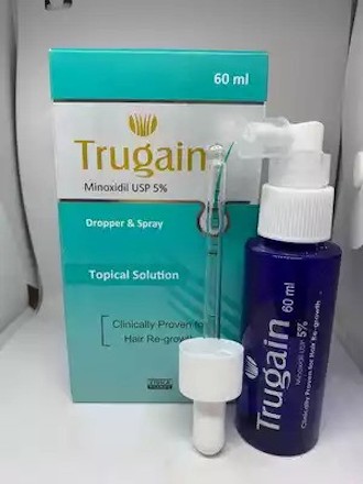 Trugain Minoxidil 5% Scalp Solution for hair and Beard re-Growth. 