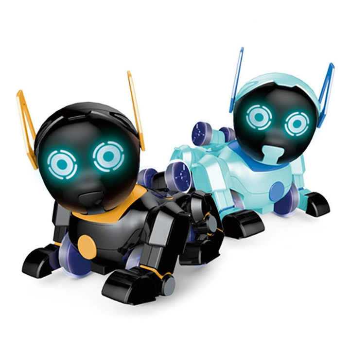 Artificial Intelligence Stunt Roll Watch Remote Control Intelligent Rc Toy Robot Dog With Battery. 