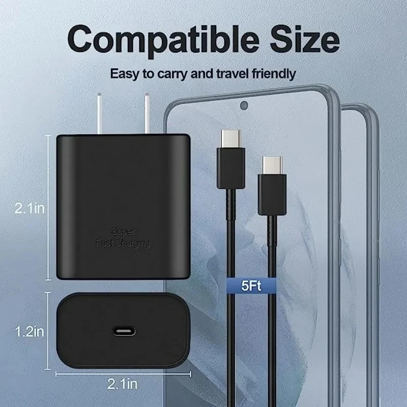 PD 45W Super Fast Charger For Samsung Galaxy S22 S23 Ultra Note 10+ 5G 20 Original Fast Charging USB Type C Cable Phone Charger. 