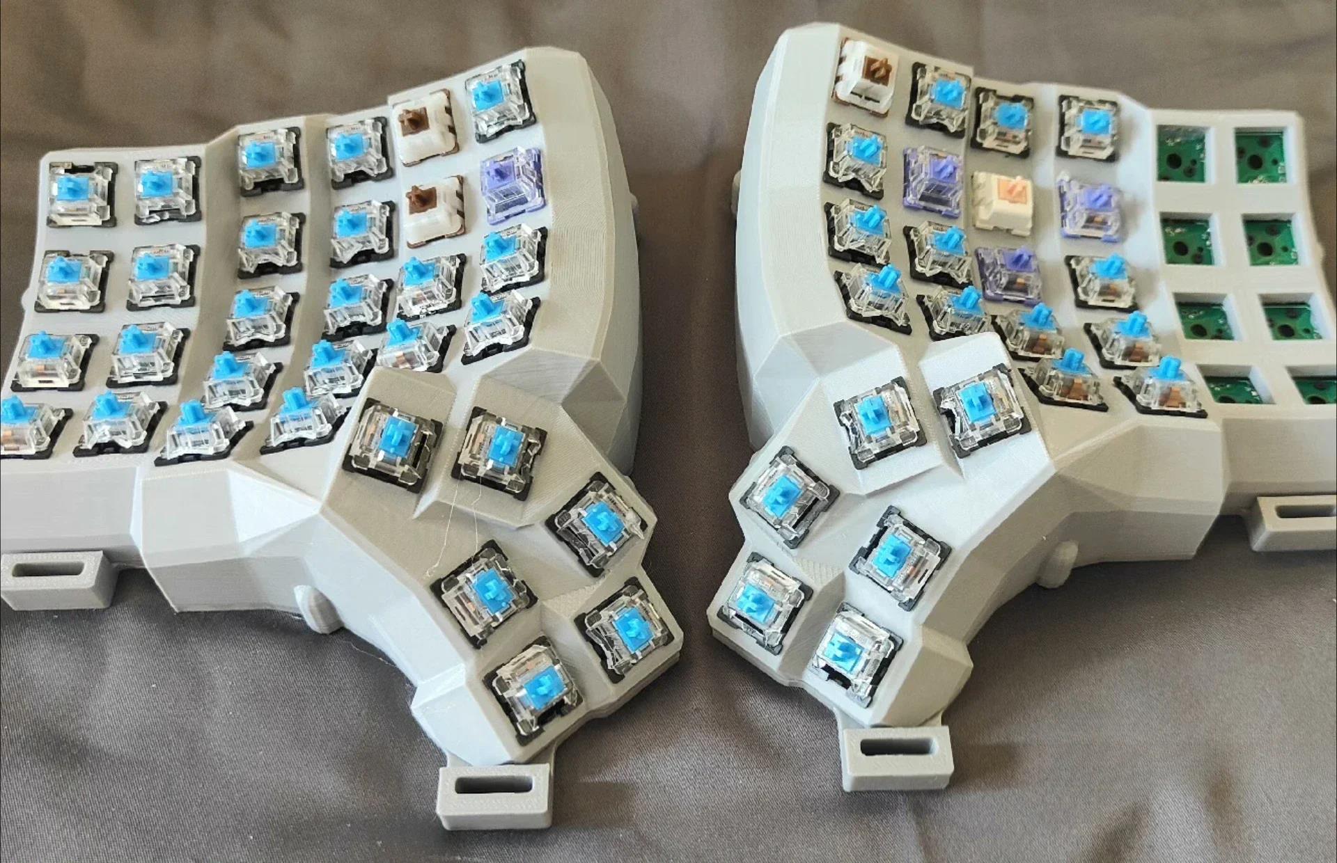 Dactyl Manuform Split Keyboard Kit Custom 4x6/5x6/6x7 2.4g Dongle Wireless Single-mode Hot Swap Split Mechanical Keyboard Kit. 