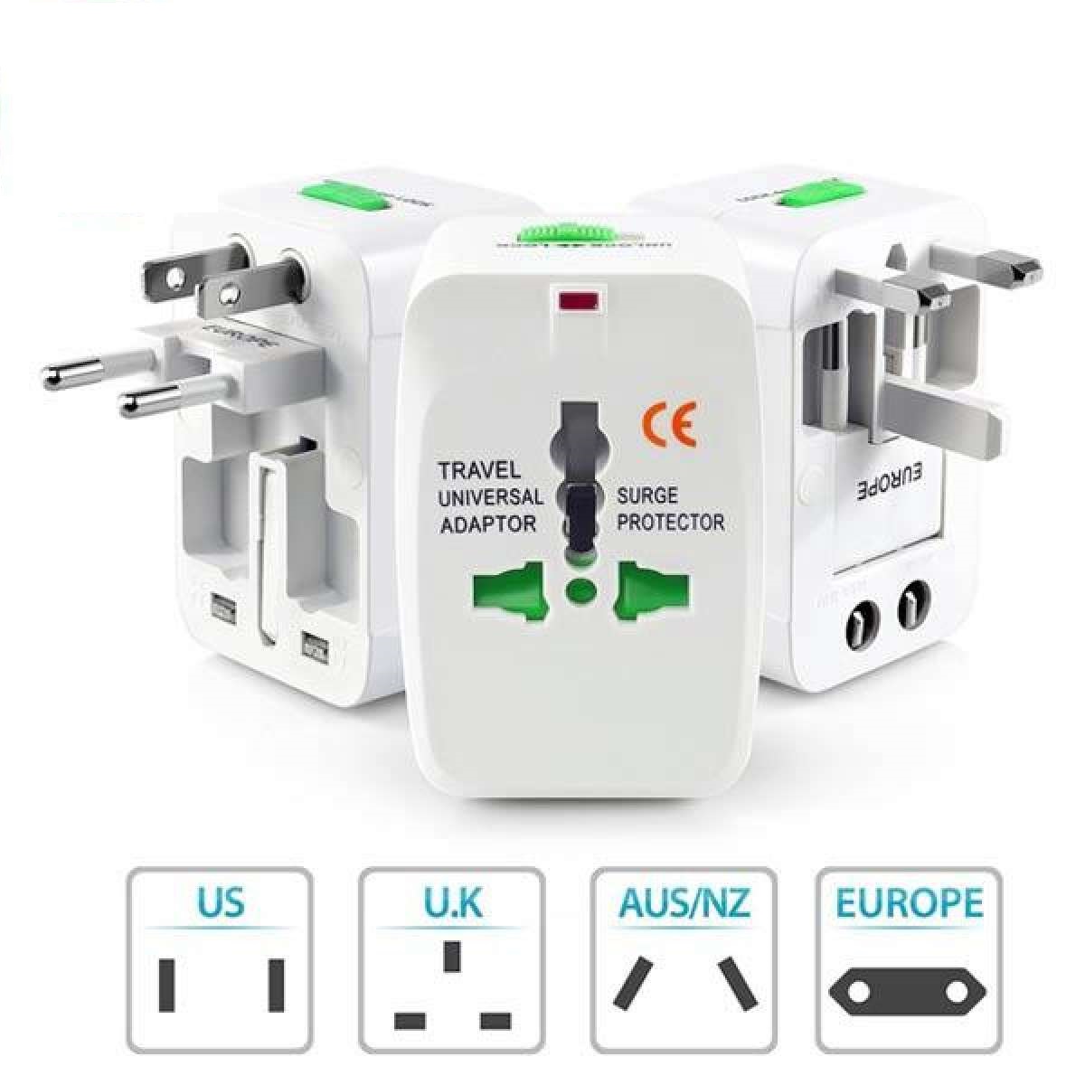 Universal International All in 1 Travel Adapter Multi Plug Power Socket UK/US/AU/EU/CA converter. 
