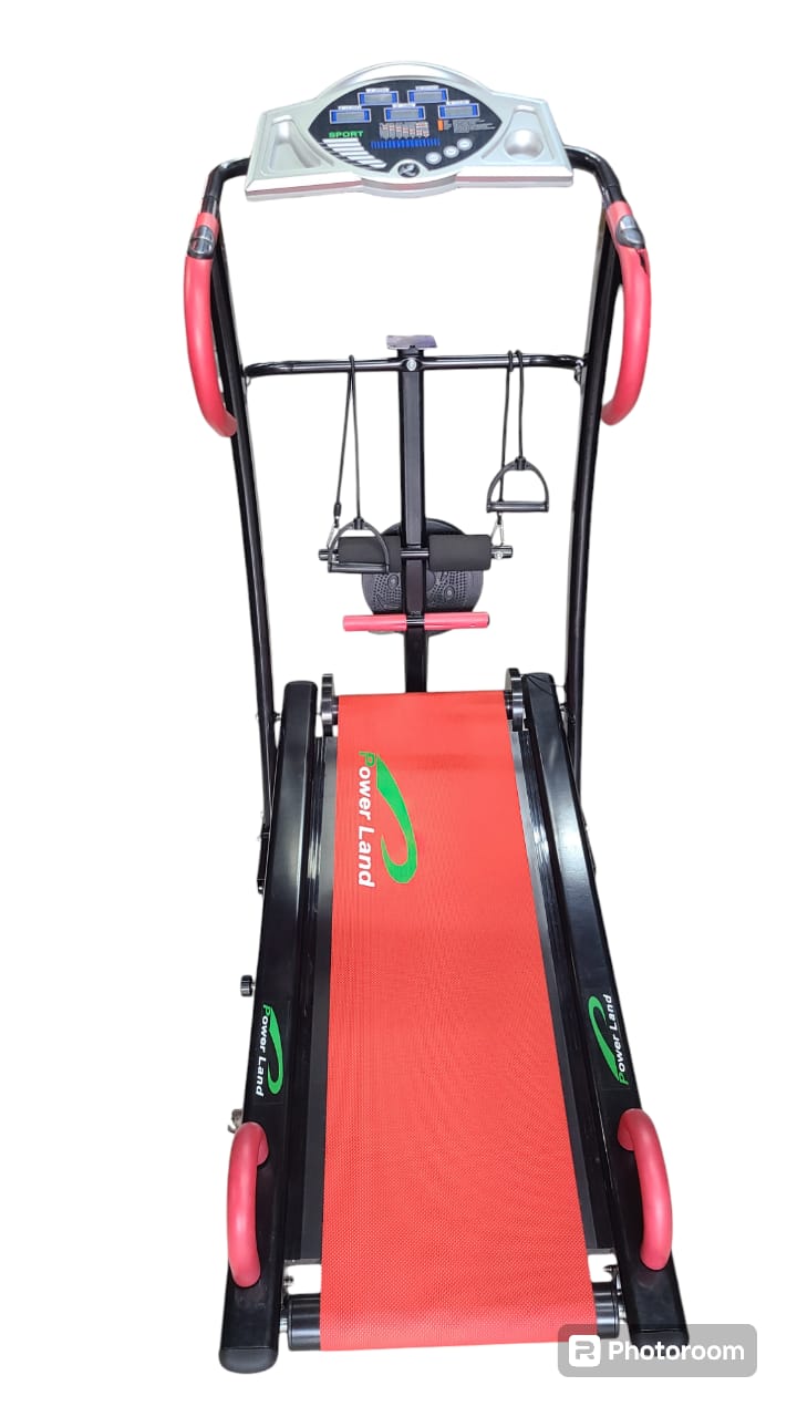 5 Way Manual Treadmill-Black and Red. 