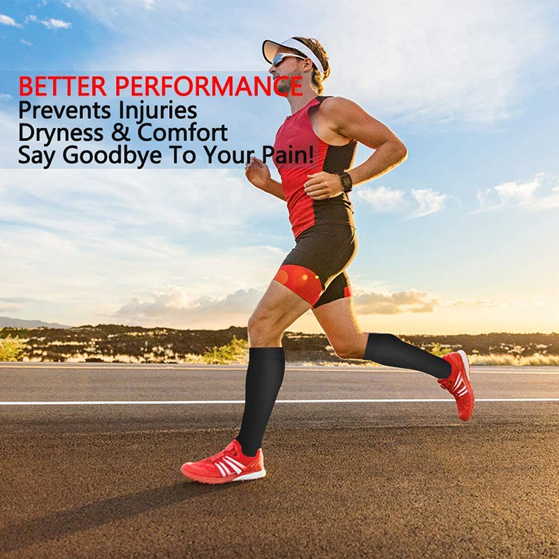 【QNTR】 Copper Compression Socks for Men & Women 20-30 mmHg Medical Graduated Compression Stockings for Sports Running Plantar Fasciitis Nurses Shin Splints Diabetic. 