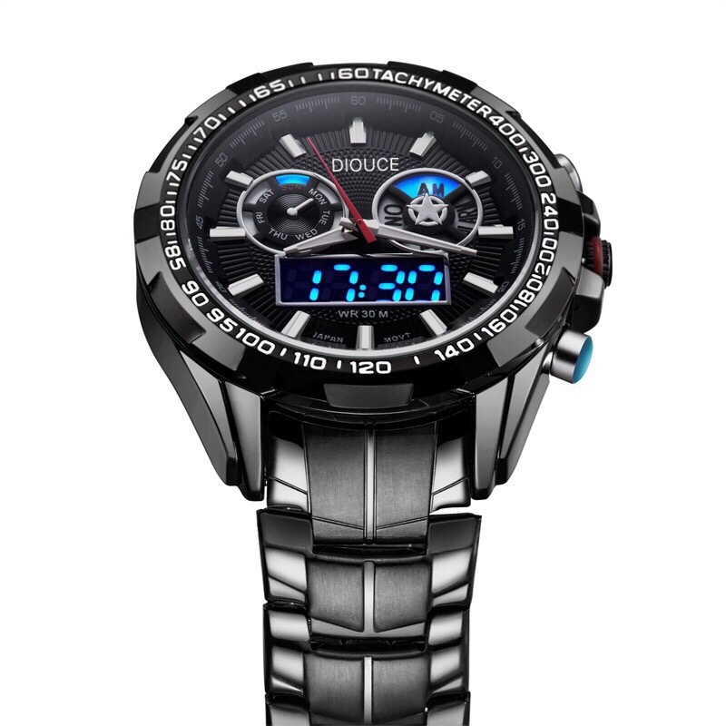 DIOUCE when the source manufacturers a generation of cross-border e-commerce LED dual-movement watches. 