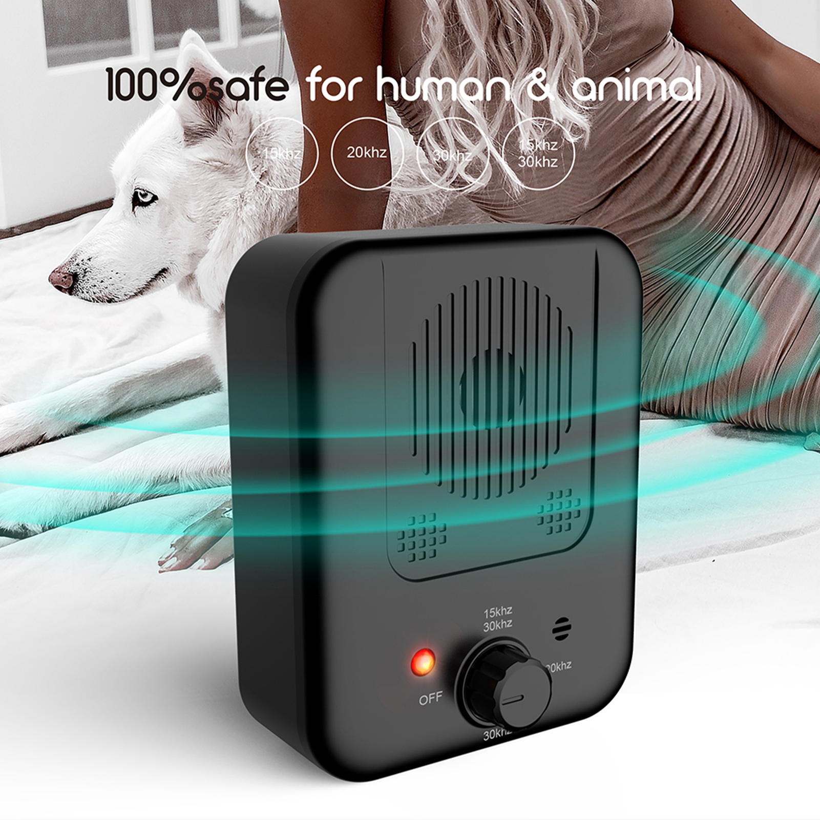 K4 Anti Barking Device Dog Bark Control Behavior Training Waterproof Rechargeable Tool Suitable for Small Medium Large Size Dogs 10m Control Range LED Indicate Indoor and Outdoor Deterrent System. 