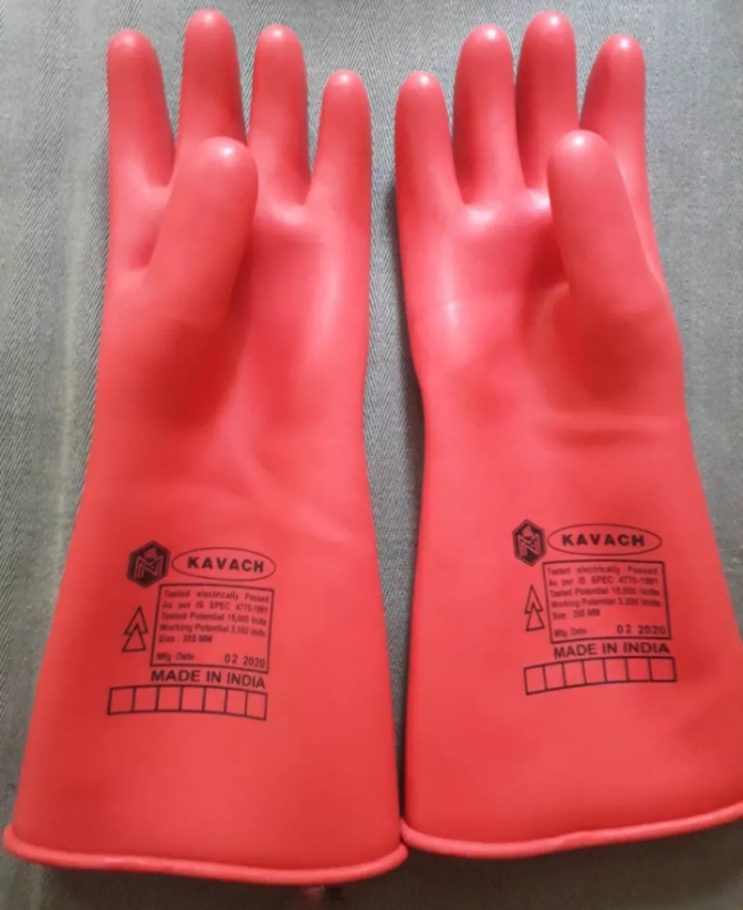 Electrical Safety Hand Gloves for Electrician, Electric Engineer for Safety. 