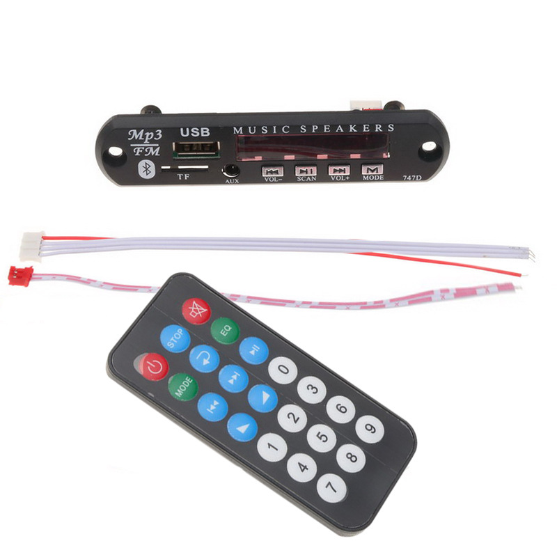 Bluetooth MP3 Decoder Board FM Radio TF USB 3.5mm WMA AUX Audio Receiver 747D