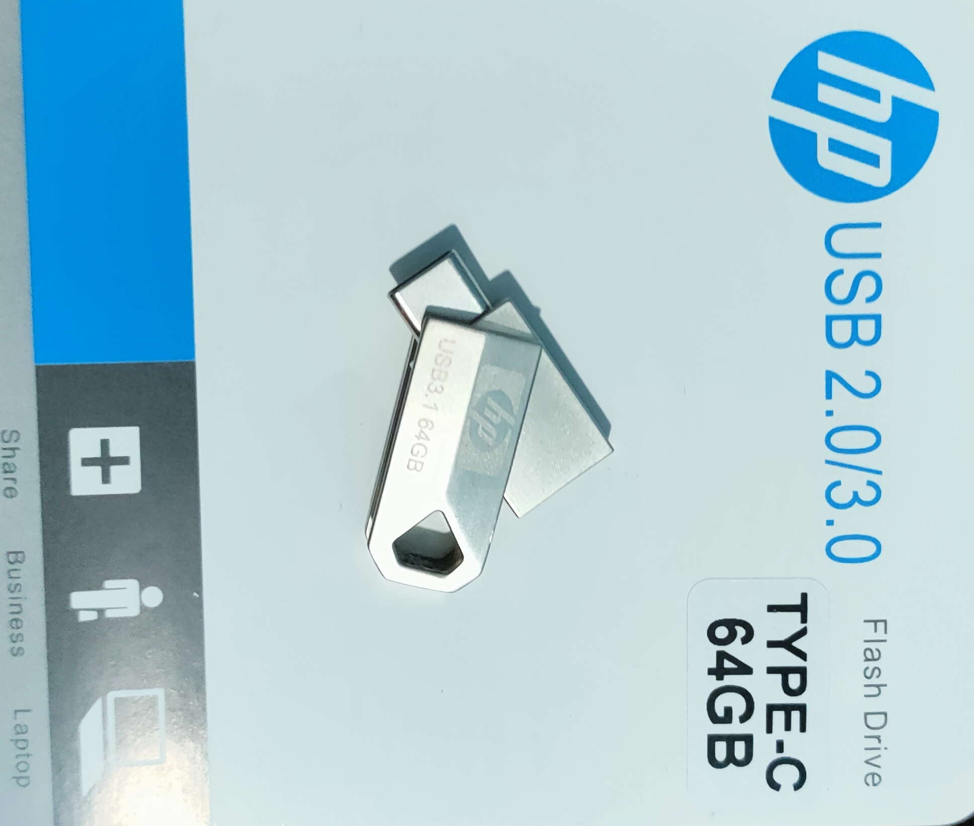 HP USB  Type-C Flash Drive 64GB Type-C USB3.1 Metal Pendrive High Speed X5000M hp U Disk for SmartPhone/Tablet/PC 32GB 16GB. 