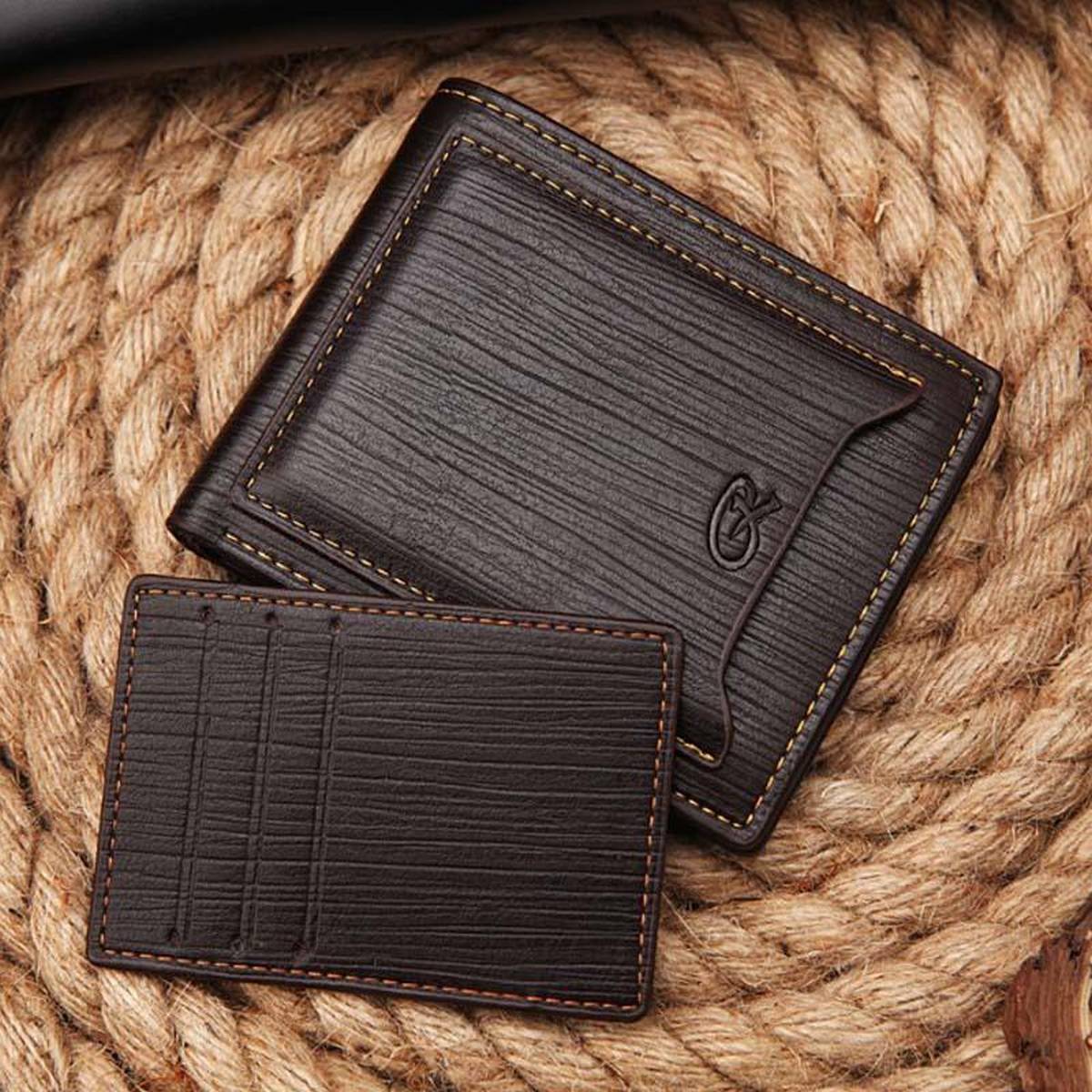 Pidengbao Men's Purse Card Wallet Vintage Value Leather Wallet Short Wallet