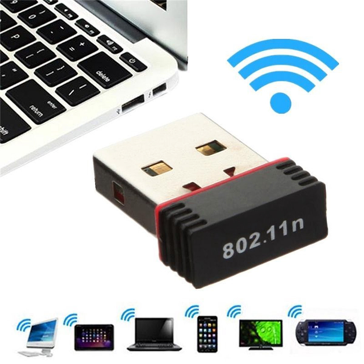 Mini Usb Wireless Wifi Network Receiver Adapter Dongle - Enhance Connectivity With Computer Table Accessory. 