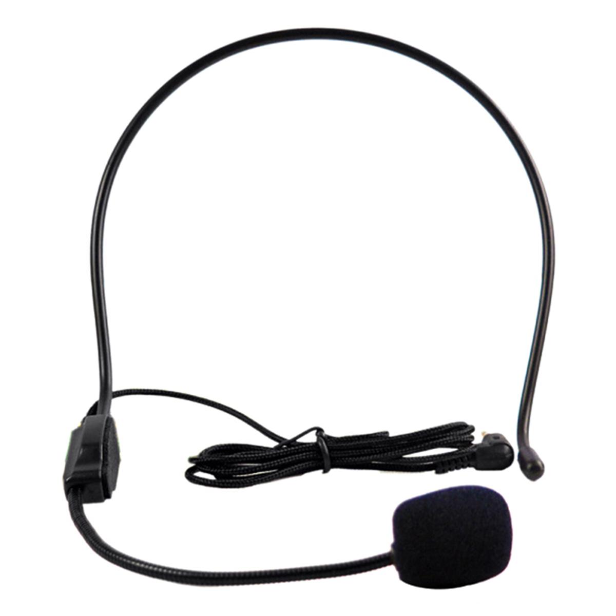3.5mm Plug Headset Mic Head-mounted Portable Guide Lecture Speech Headset Mic Voice Amplifier Lightweight Over Head for Teachers