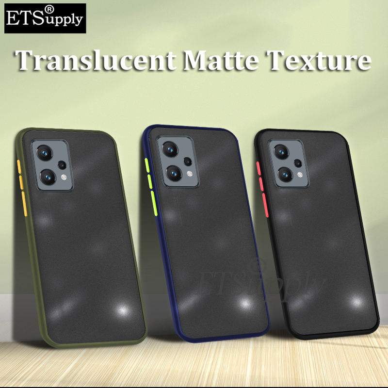 Phone Case Realme 9 Cover Transparent Soft Edge Silicone Frame Hard Clear Protecive Cover for Realme9 Cases 2022