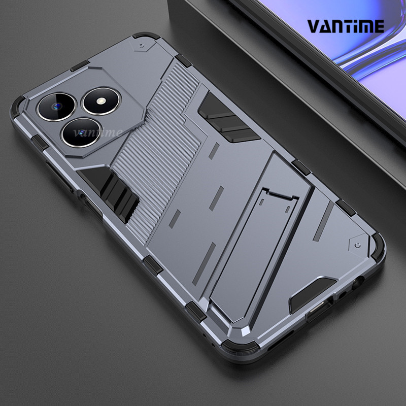 for Realme C51 / C53 / Narzo N53 / Note 50 Case Kickstand Ultra Thin Shockproof Matte Back Cover