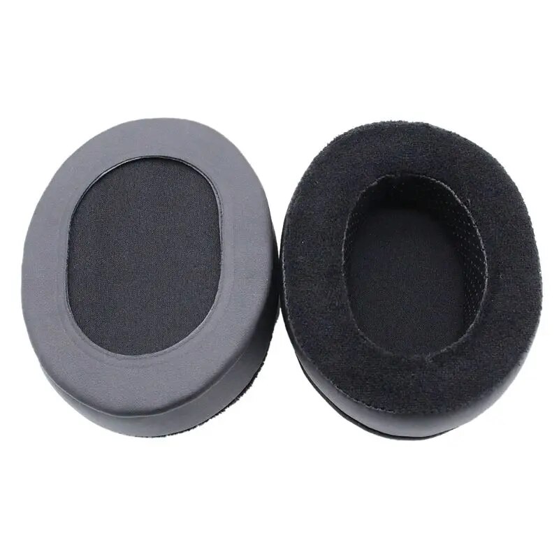 G5AA Hybrid Memory Foam Earpad - Black PU/Velour - Suitable For Large Over Brainwavz HM5 The Ear Headphones. 