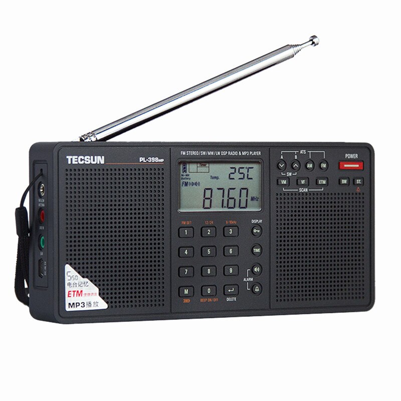 PL-398MP Stereo radio portatil AM FM Full Band Digital Tuning with ETM ATS DSP Dual Speakers Receiver MP3 Player. 