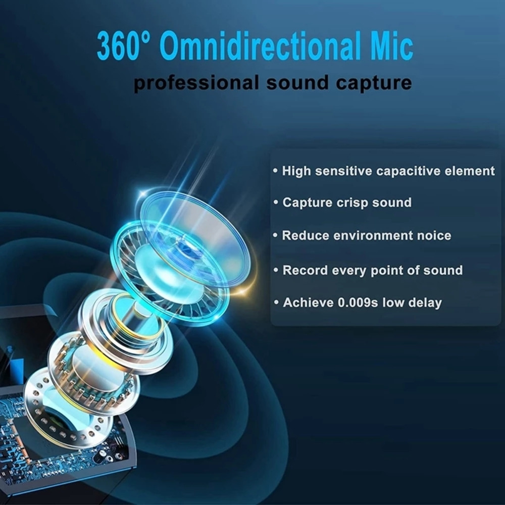 Xiaomi Mijia Wireless Lavalier Microphone with Charging Box Audio Video Noise Cancel Record Plug-and-Play Mic for IOS Android. 