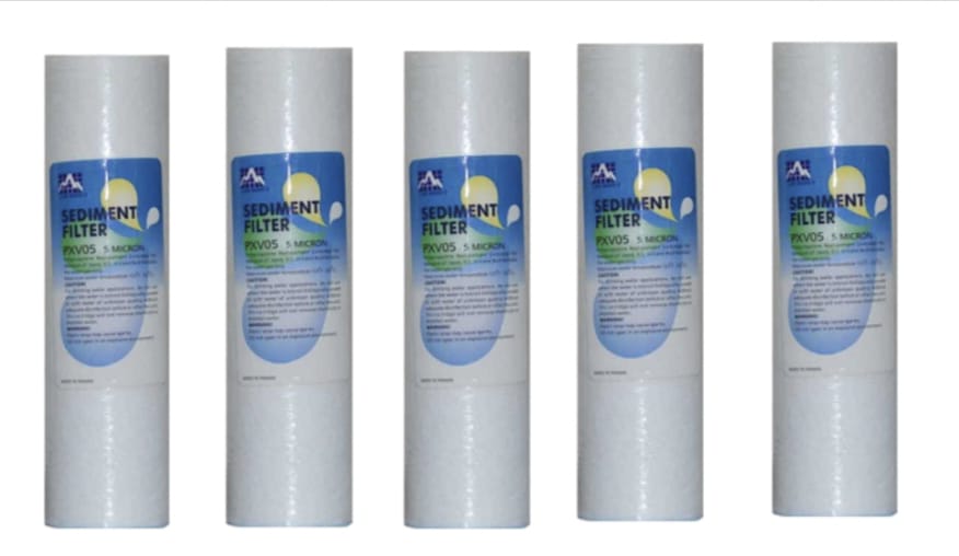 5 Pcs Lan Shan PP filter cartridge Combo Pack (10 Inch). 