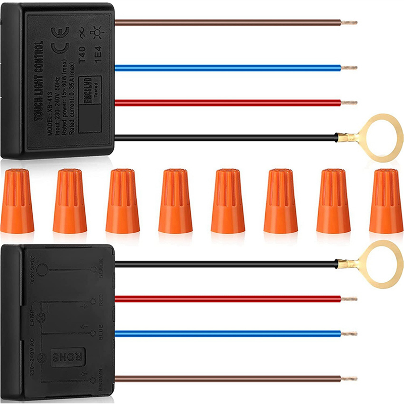 Touch Lamp Switch 6 Pack,Touch Lamp Control Module for Dimmable LED,Bulbs,Lamp Switch Replacement Kit with Wiring Caps. 