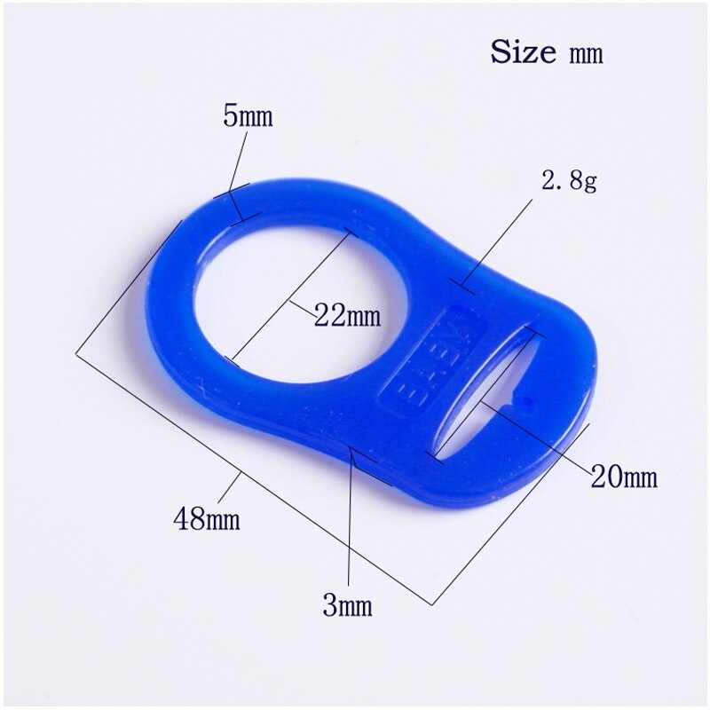 【happy one】10PCS Color Silicone Baby Mam Pacifier Adapter Rings Dummy Clip Adapter Chain Pacifier Holder. 